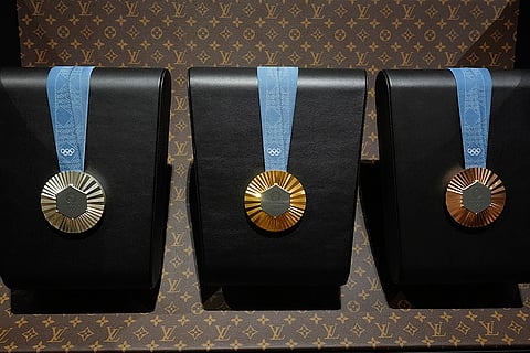 LVMH's designed Monogrammed trunk to protect and display the medals